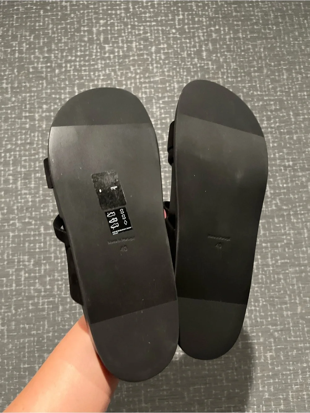 NIB COS MULTI-STRAP SUEDE SANDALS Black 10